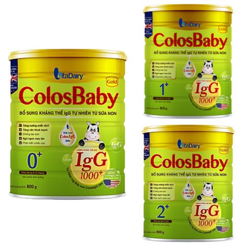 Sữa non Colosbaby Gold 0+/1+/2+ 800g giúp bé tăng cân
