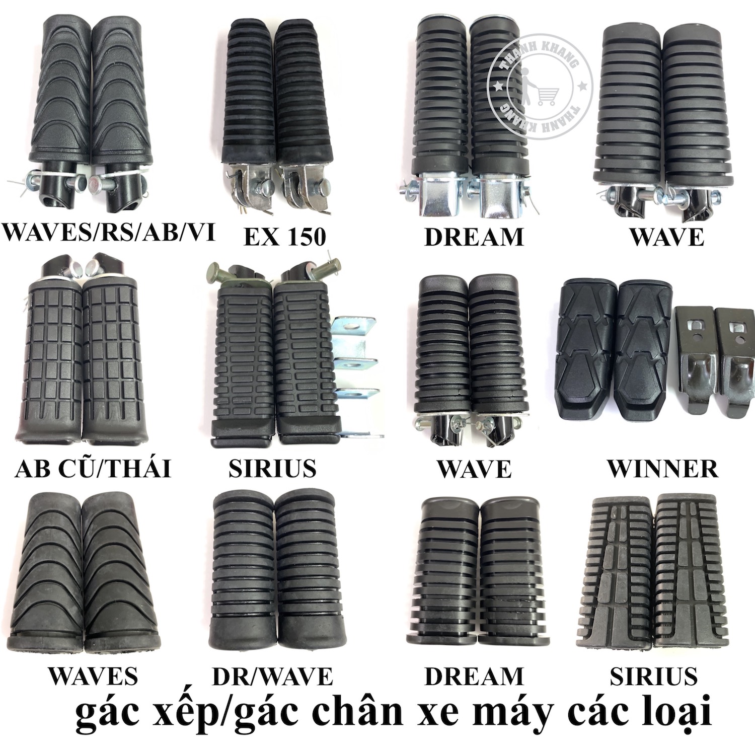 Gác chân xếp,gác chân sau sirius,dream,waves,airblade,exciter,winner thanh khang