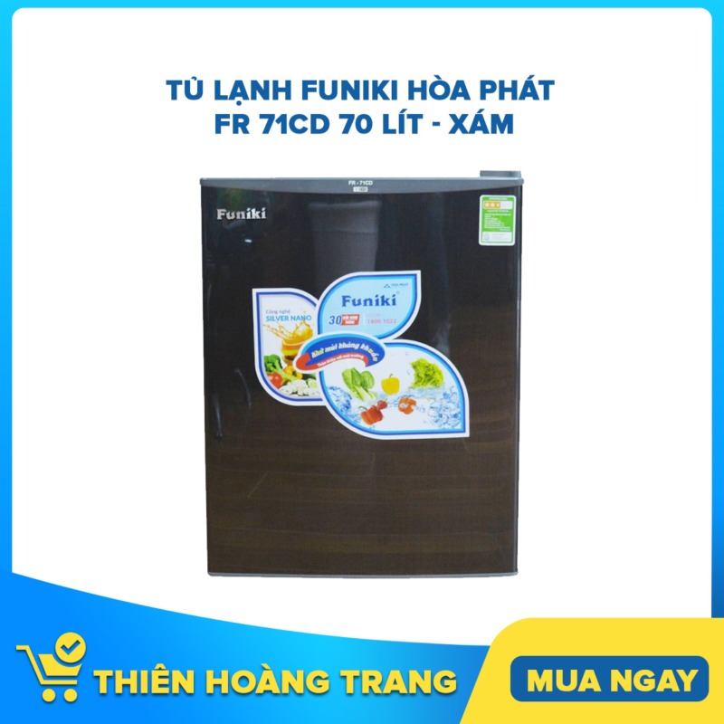 Tủ lạnh Funiki Hòa Phát FR 71CD 70 lít - xám