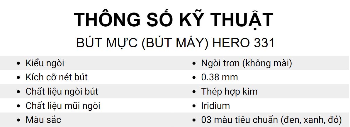 BÚT VIẾT MÁY KIM TINH HERO 331