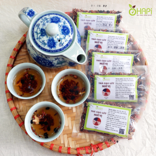 Trà gạo lứt ngũ vị gói 25gr tiện lợi