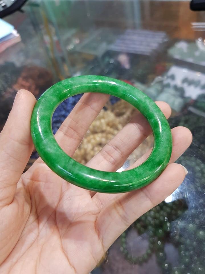 Vòng Tay Đá Ngọc Cẩm Thạch Xanh