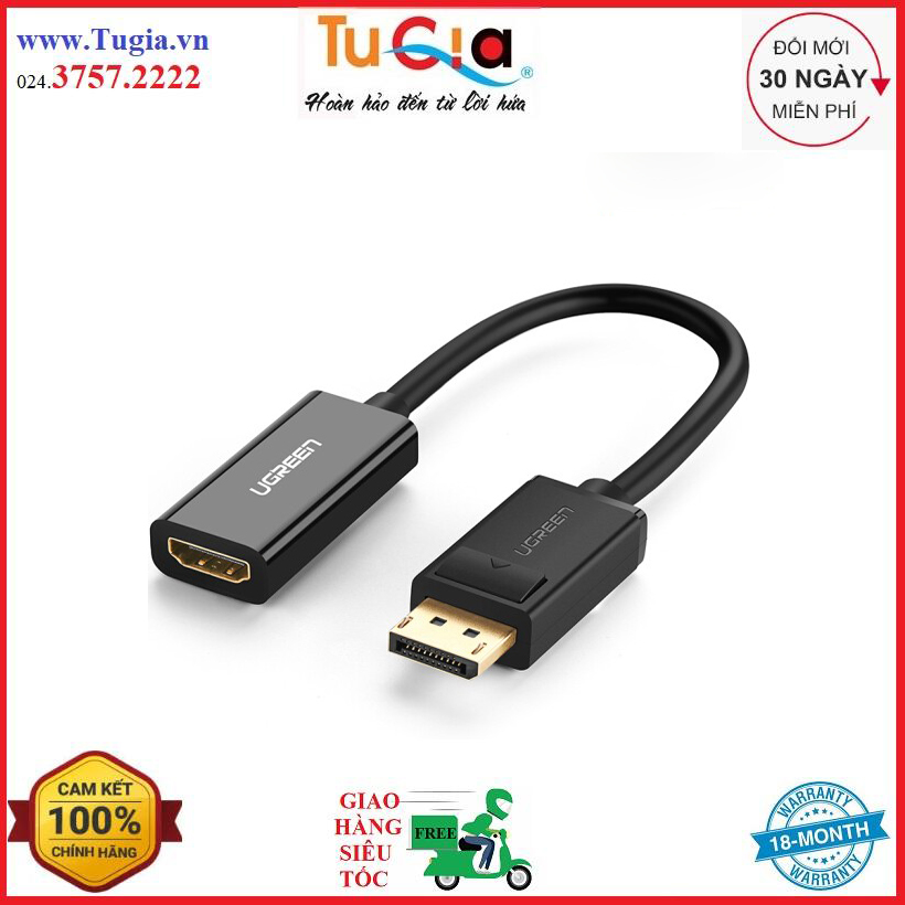 Cáp Chuyển Displayport Sang HDMI Ugreen 40362 Hàng Chính Hãng