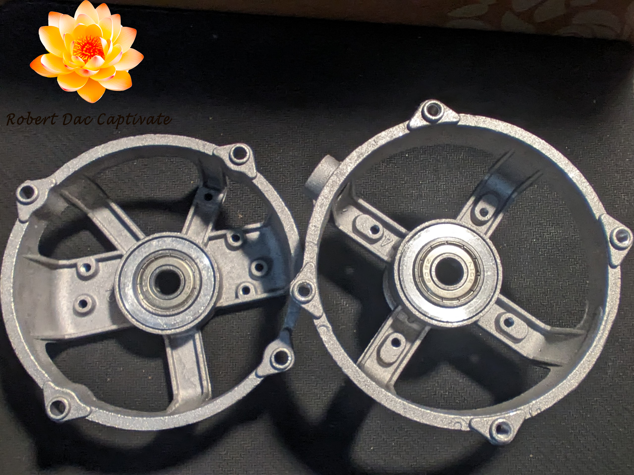 Cụm nhôm chế quạt B3, B4 lắp bi 608
