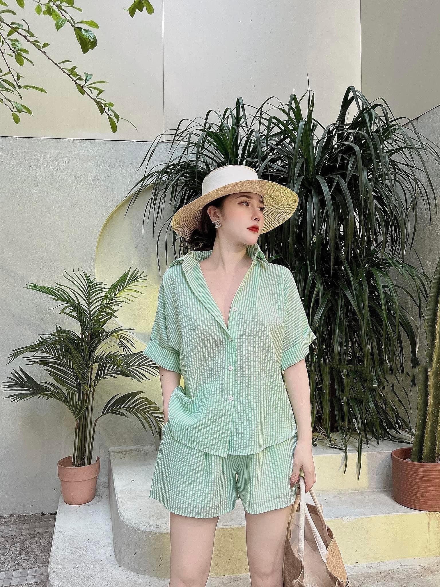 Set bộ sơ mi quần đùi mặc hè siêu đẹp, đồ đi biển