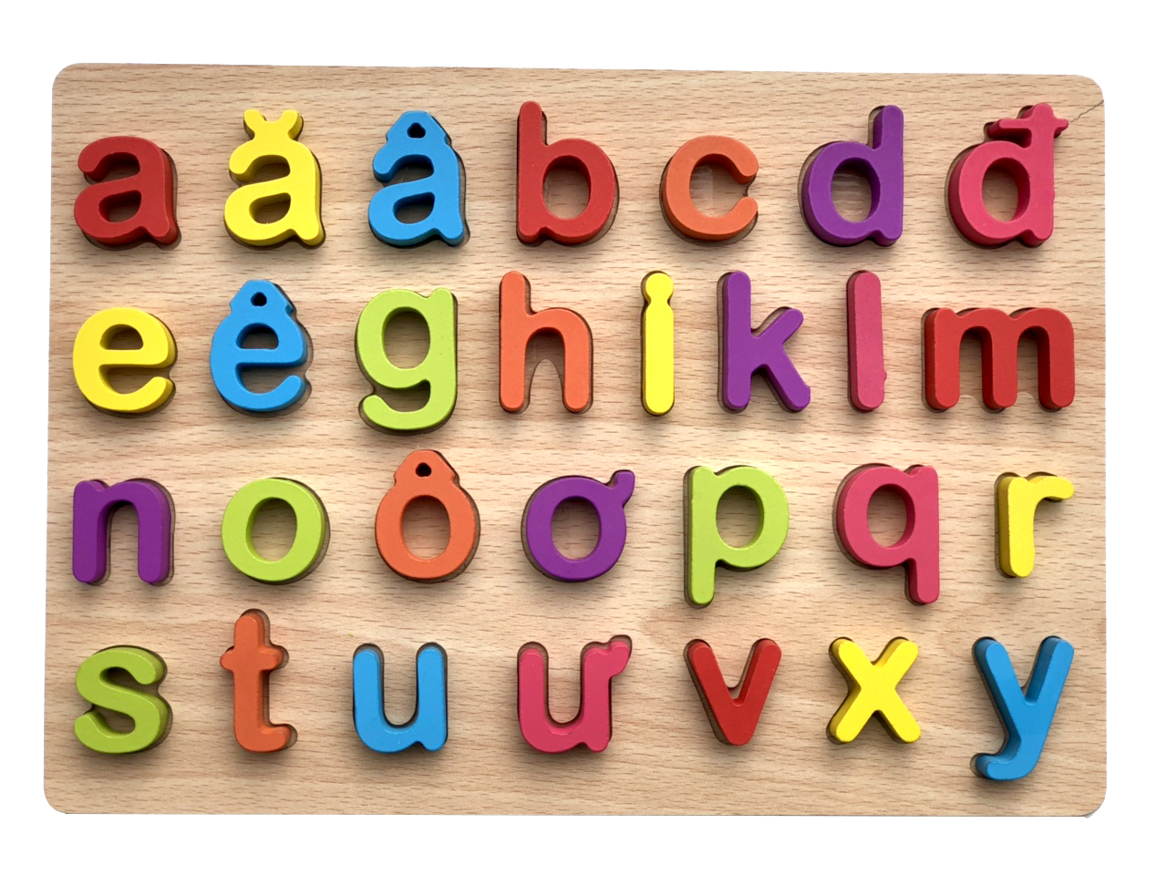 Benrikids DIY Vietnamese alphabet wooden toy with numbers-benrikids jigsaw puzzles
