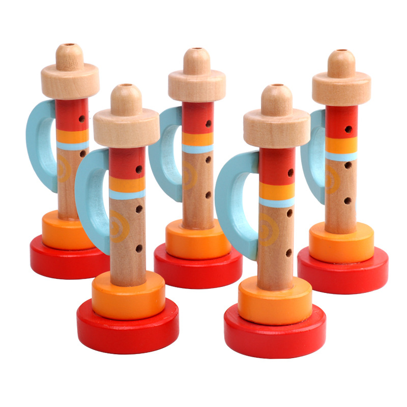 Kèn trumpet đồ chơi bằng gỗ cho bé