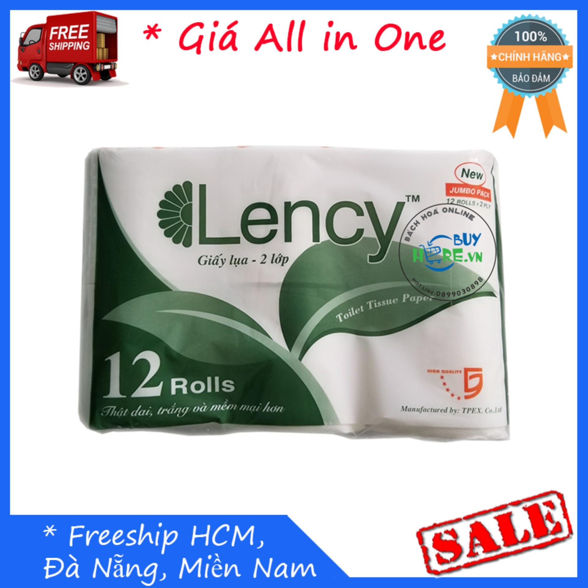 Giấy vệ sinh Lency 12 cuộn 2 lớp