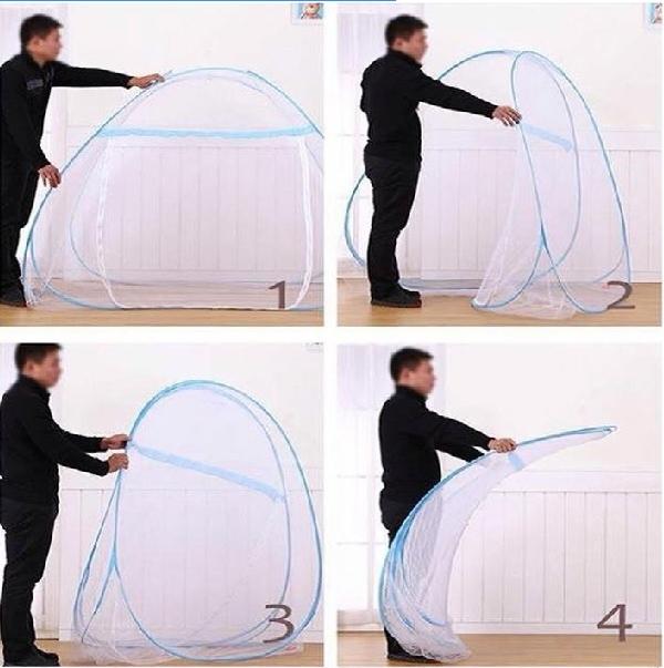(RẺ VÔ ĐỊCH) Mùng Chụp Tự Bung Xếp Gọn 1m8 x 2m