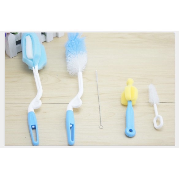 Bộ dụng cụ cọ rửa ly, bình sữa 5 chi tiết