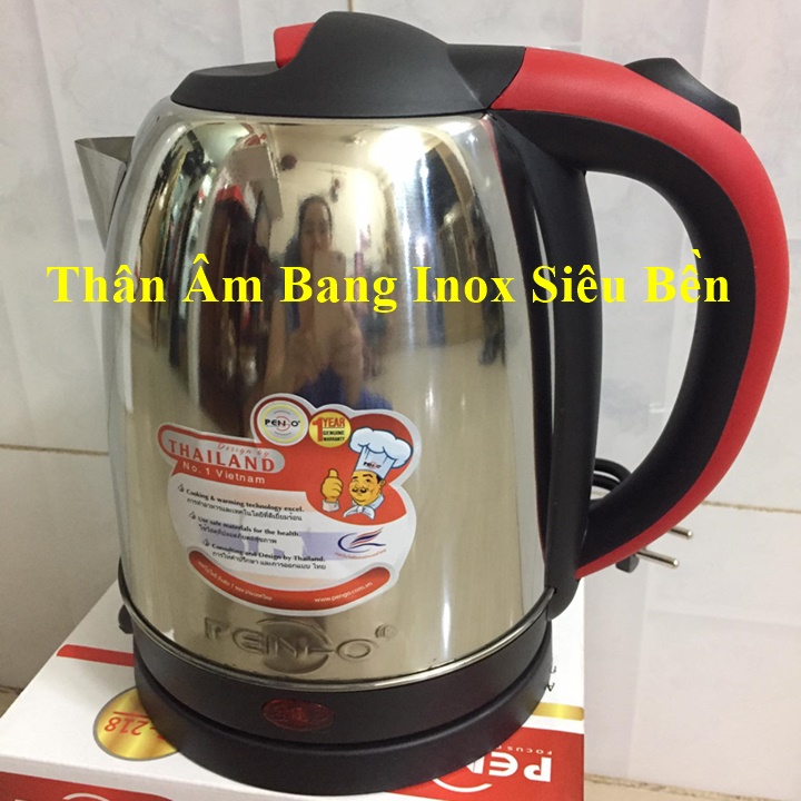 [HCM]ẤM ĐUN SIÊU TỐC  INOX  TỰ ĐỘNG  1.8 LÍT PENGO PG-218