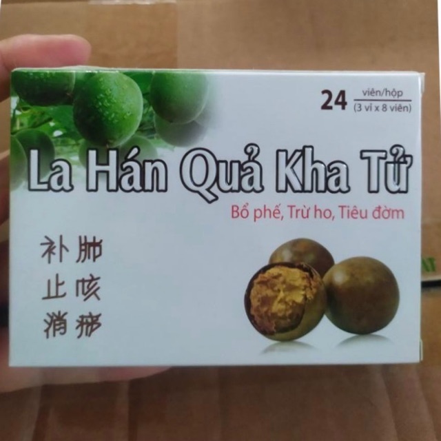 La hán quả kha tử bổ phế trừ ho tiêu đờm hộp 24viên, sản phẩm có nguồn gốc xuất xứ rõ ràng, đảm bảo chất lượng, dễ dàng sử dụng