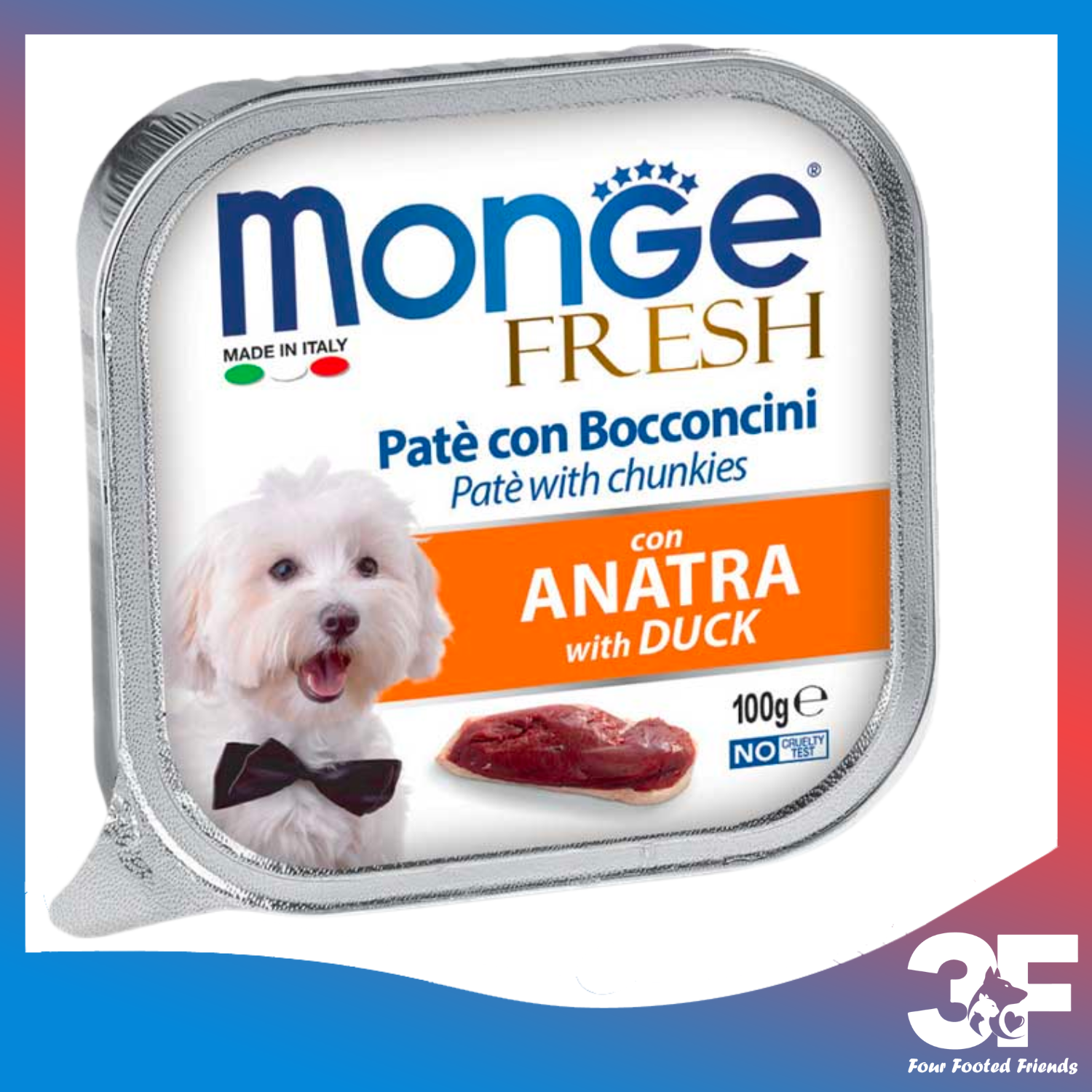 Pate Thức Ăn Ướt Monge Fresh Dành Cho Chó Mọi Lứa Tuổi - Khay 100Gr