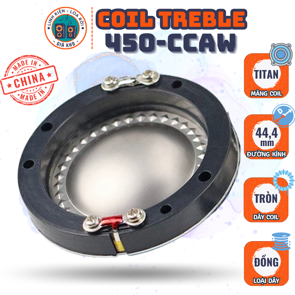 Coil treble speaker 450 ccaw - titanium - made in china