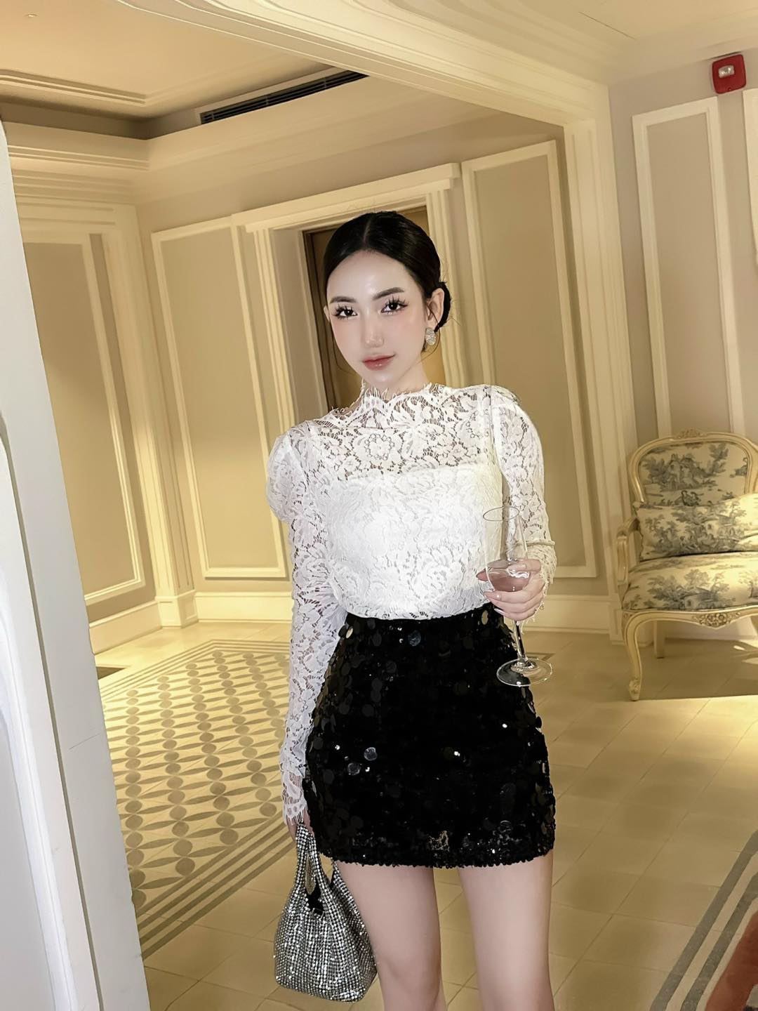 Quần Váy đính kim sa "Ayla Skort" EllyClothing