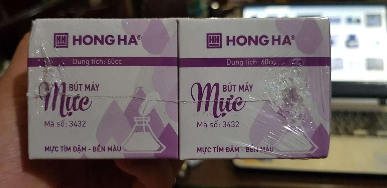 Combo 2 Lọ Mực bút máy Hồng Hà 3432 - Mực tím đậm 60ml