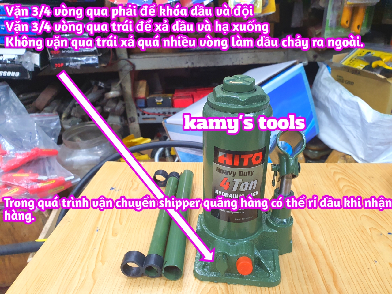 KÍCH CON ĐỘI THỦY LỰC 4 TẤN (CON ĐỘI THỦY LỰC, KÍCH THỦY LỰC)