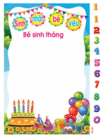 Decal mầm non - góc sinh nhật khổ lớn