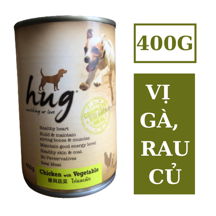 Pate Hug cho chó - Lon 400g