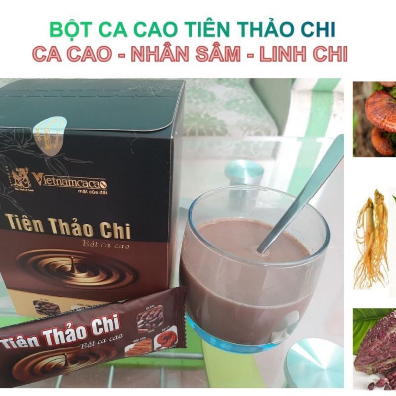 Bột ca cao tiên thảo chi chiết suất từ bột cacao ,nhân sâm ,linh chi cao cấp