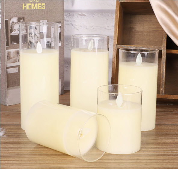 Nến cốc thủy tinh-đèn cầy thủy tinh chạy pin