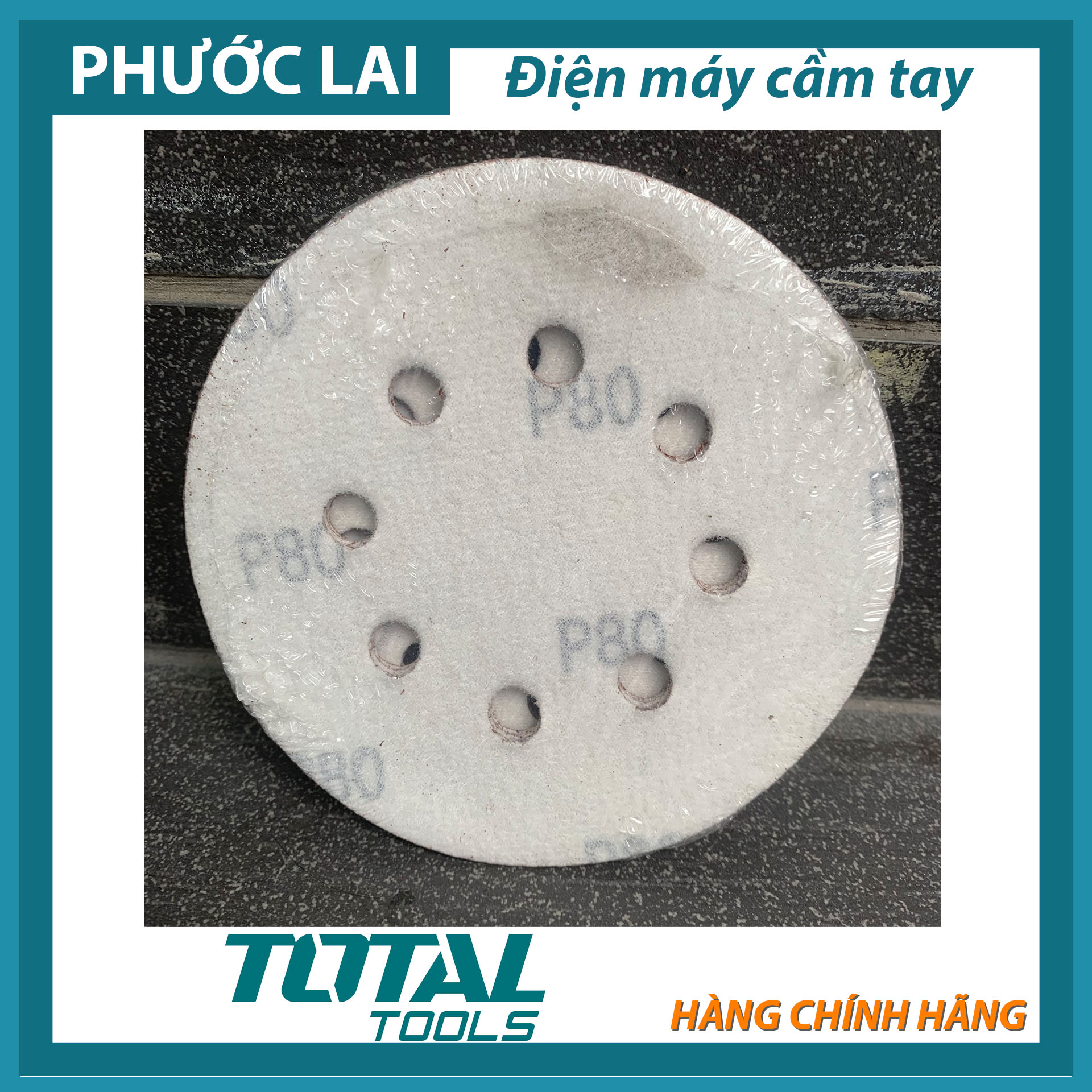 Giấy nhám tròn 125mm (Chính Hãng) TOTAL TAC731251