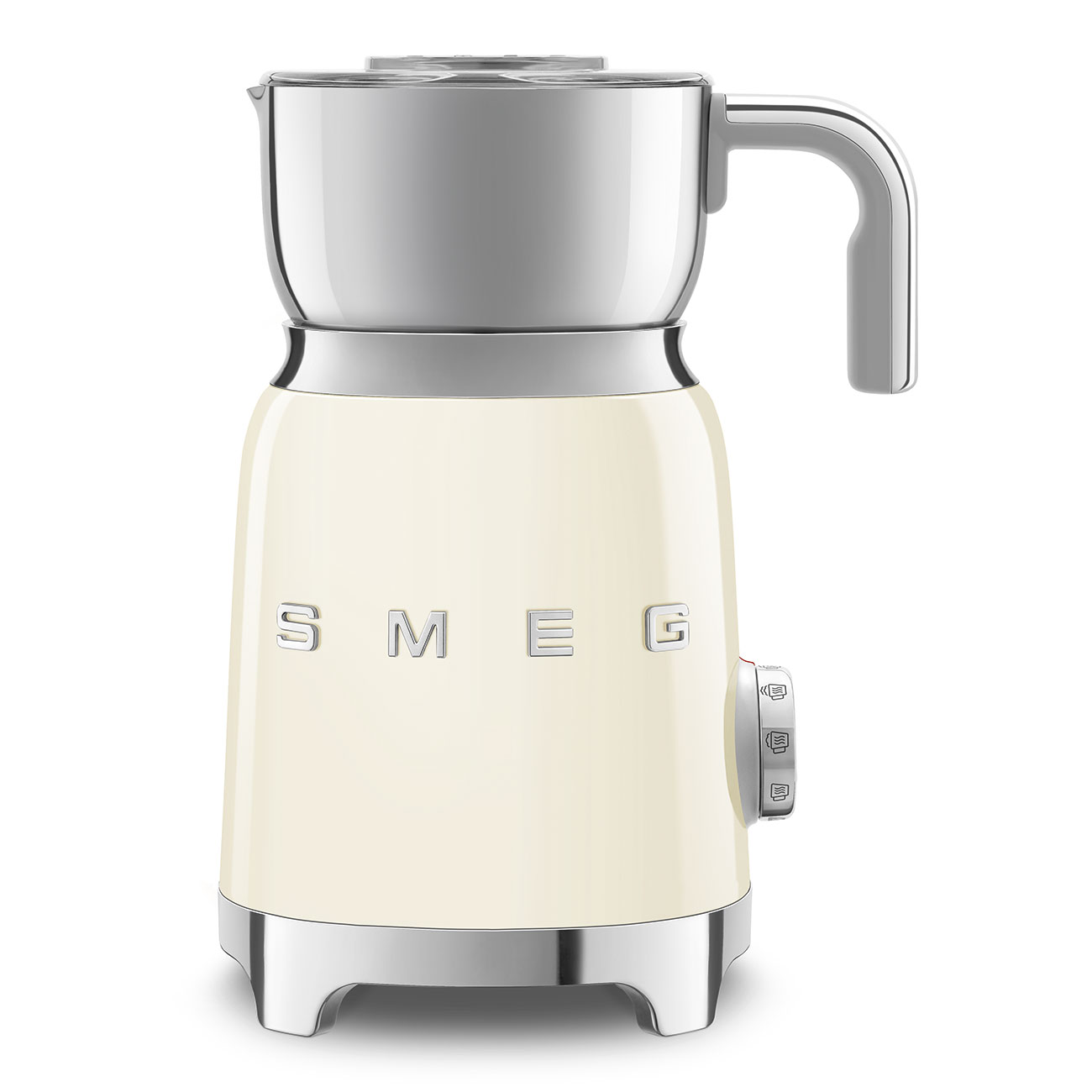 Máy làm nóng chocolate & tạo bọt sữa smeg mff11creu màu kem