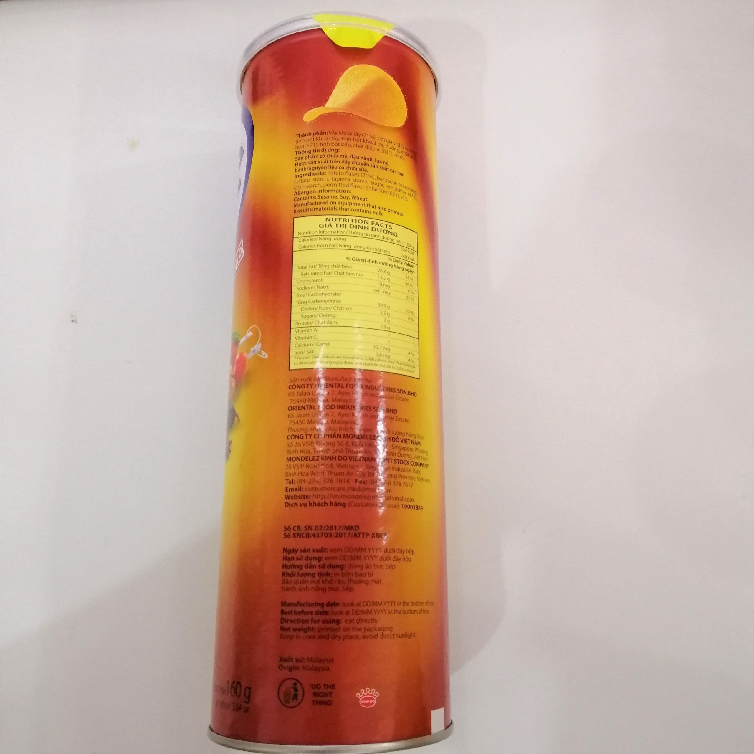 Snack Khoai Tây Slide Vị Thịt Nướng (Lon 150g)