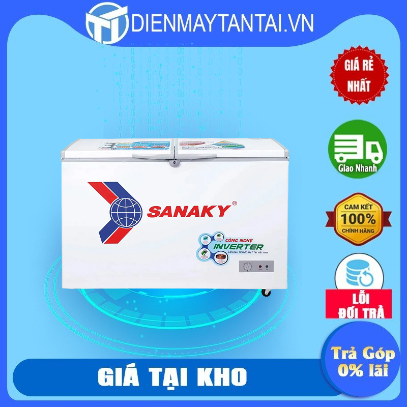 Vh-2899a3 - tủ đông sanaky 235 lít vh-2899a3 1 ngăn đông 2 cánh, dàn lạnh đồng - giao hàng miễn phí hcm
