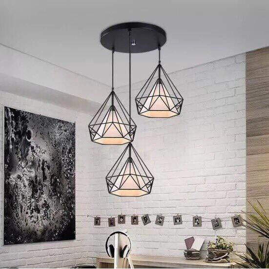 [HCM]Bộ 3 đèn thả kim cương - tặng bóng led