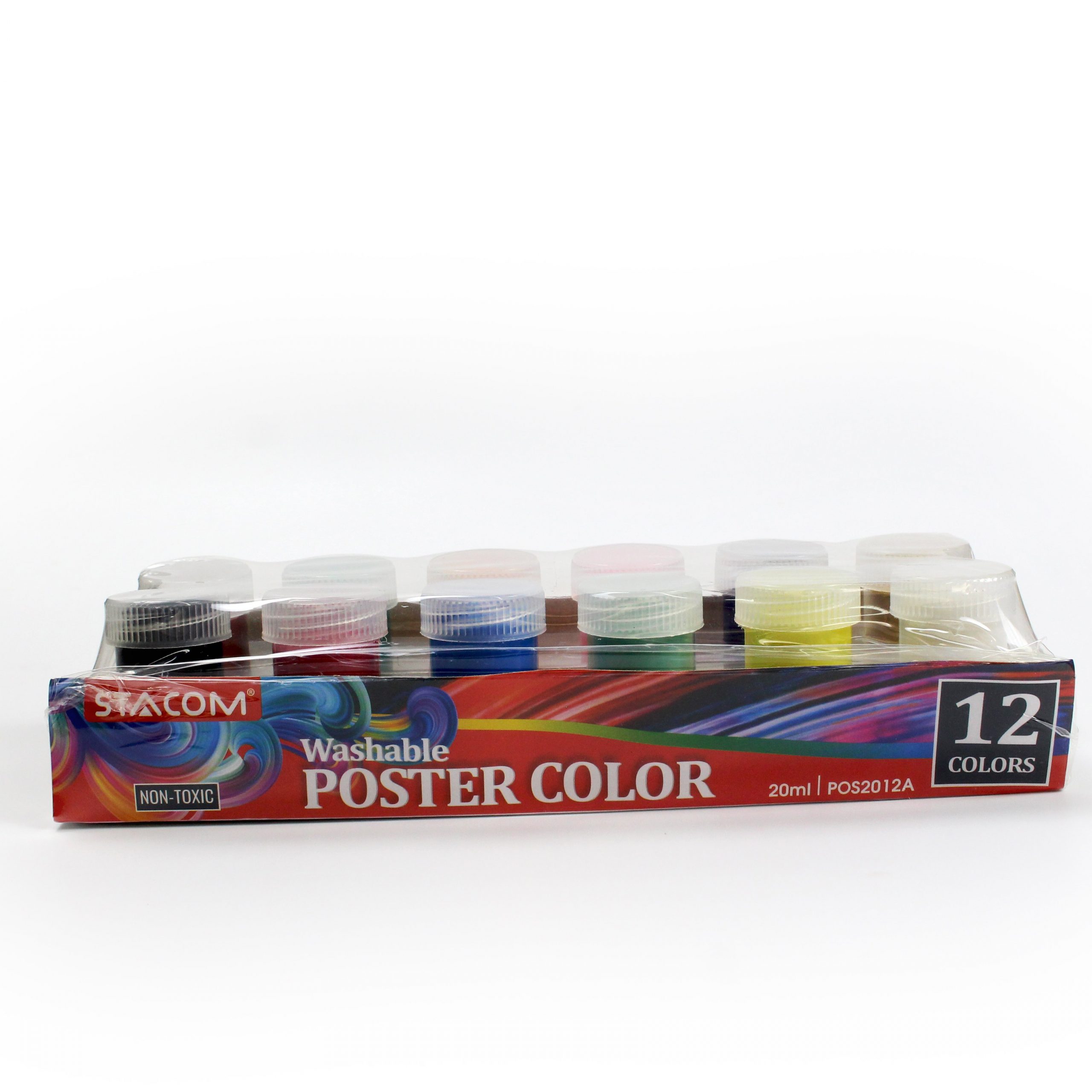 Bộ Màu Poster 06/12 Màu STACOM (20ml) POS_2006A/POS_2012A/POS_2012C - Tặng Kèm Cọ Vẽ