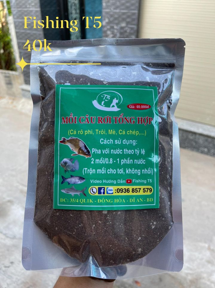 [HCM]1 gói MỒI CÂU RƠI TỔNG HỢP T5 chuyên rô phi  mè trôi chép