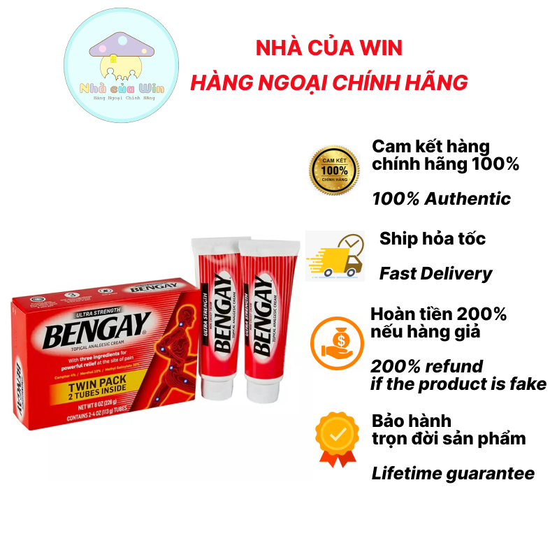 Dầu nóng Bengay Ultra Strength - Mỹ hộp 2 tuyp