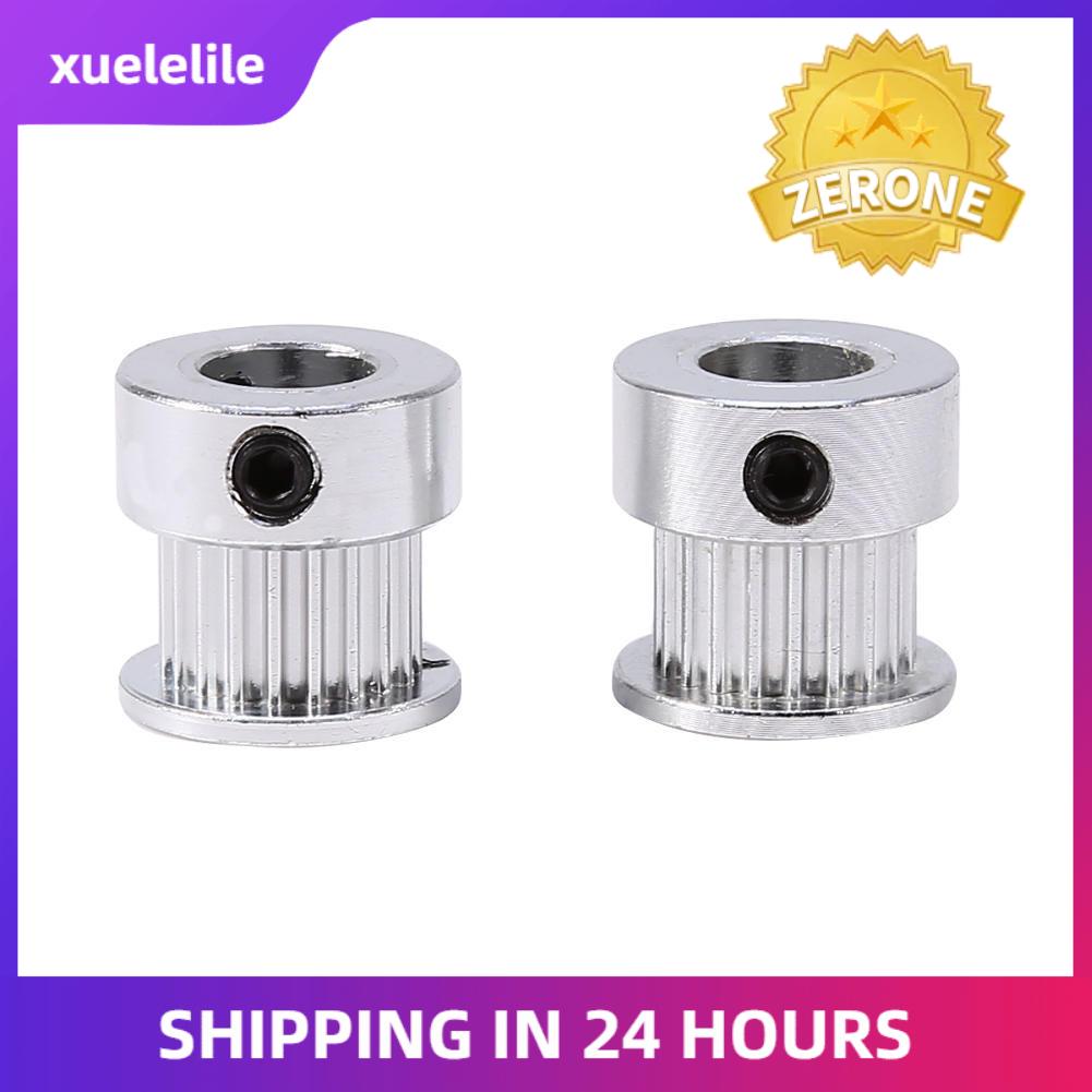 Aluminum Pulley 2pcs Aluminum Alloy Timing Pulleys Wheel 8mm Inner Diameter 20 Teeth for 3D Printer