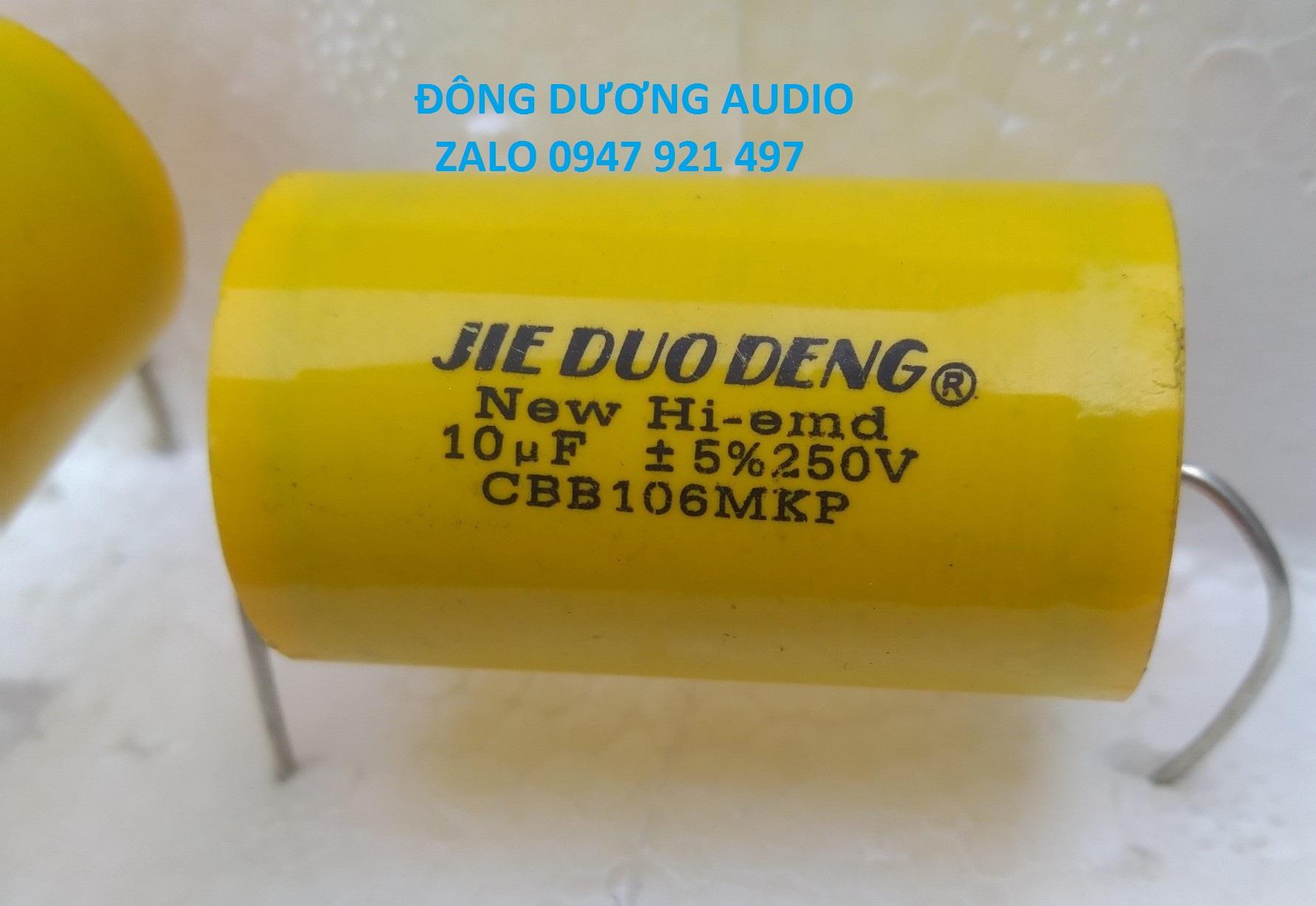 2 TỤ PHÂN TẦN 10MF 250V VÀNG TRÒN - TỤ PHÂN TẦN LOA MID