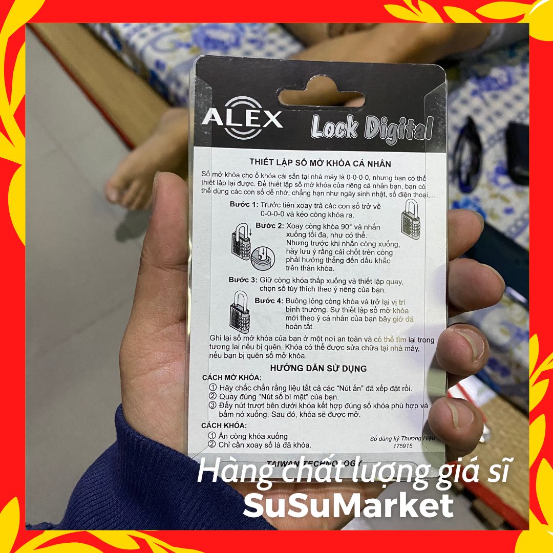 Khoá Số Cao Cấp Alex 4P [Hàng Chính Hãng Đài Loan]