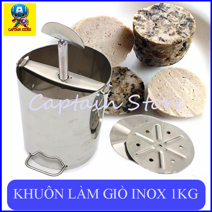[Hoàn tiền 6%] Khuôn làm giò thủ bằng inox 1kg- khuôn làm giò xào bằng inox không gỉ, bền đẹp, sạch sẽ, có thể tháo lắp từng chi tiết giúp việc vệ sinh dễ dàng