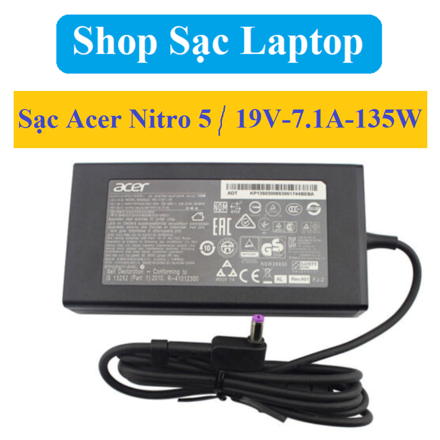 Sạc Laptop Acer Nitro 5 AN515-51, Acer Aspire V3-772G AN515 - A515 AN515-53-55G9 AN515-53-52FA AN515-54 AN515-51 AN515-55 19V - 7.1A - 135W ( Sạc acer 135w )