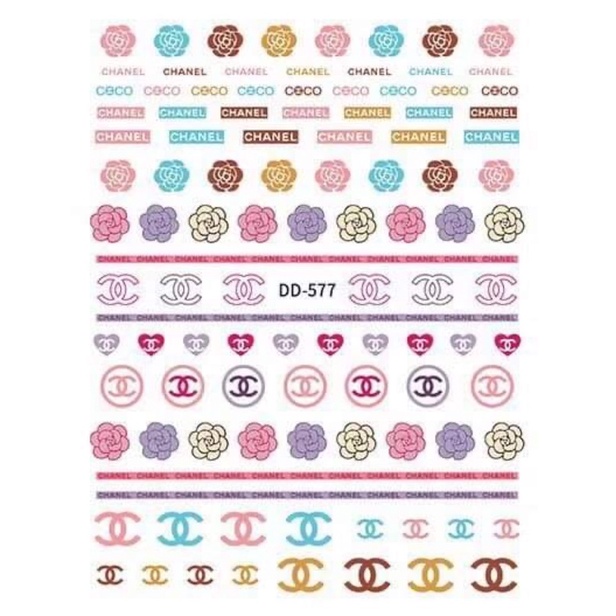 Sticker nail,hình dán móng các thương hiệu trang trí móng