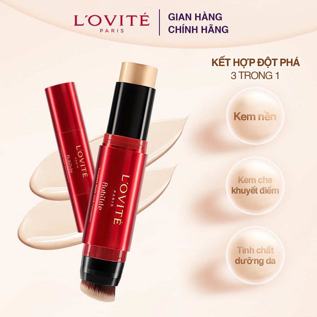 Kem nền dạng thỏi Rubilite Lovite 12g