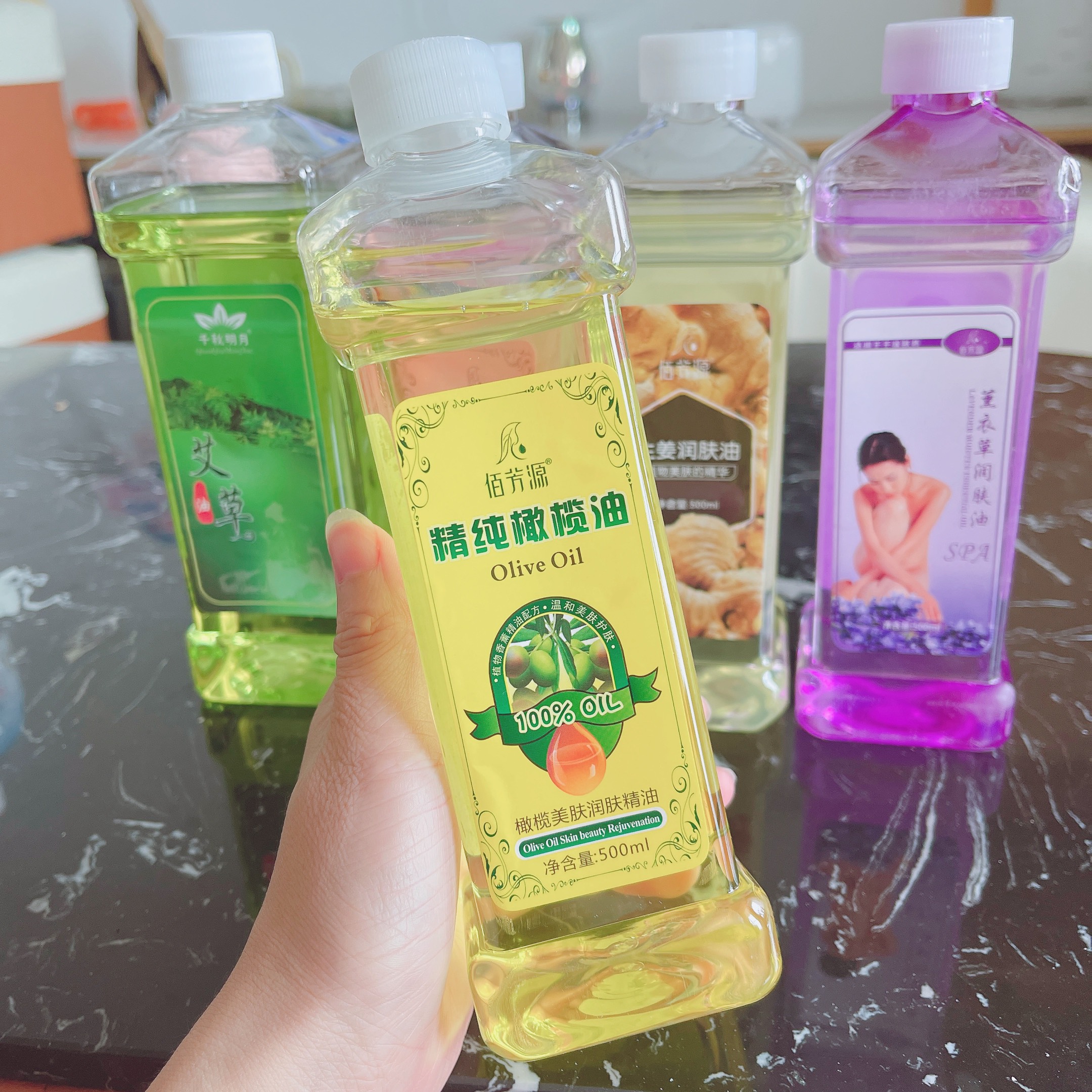 Tinh dầu massage body mùi Oliu (Olive) chai 500ml