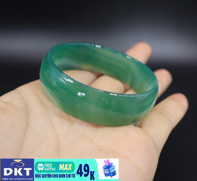[SELL LỚN GIẢM 50%] Vòng tay mã não bản hẹ xanh vân đá tuyệt đẹp,mẫu đẹp,hàng chụp thực tế,đủ side