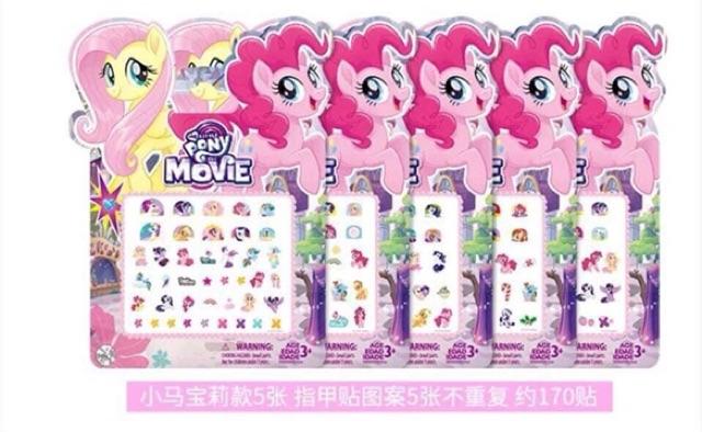 Combo 5 Vỉ Sticker dán móng tay cho bé