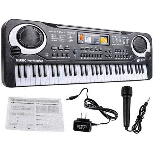Đàn điện tử Piano Keyboard 61 Phím cho các Bé (Có Míc hát và dây sạc đi kèm)