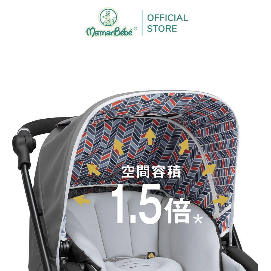 Xe đẩy Combi Sugocal Compact 4 bánh quay tự động màu đỏ