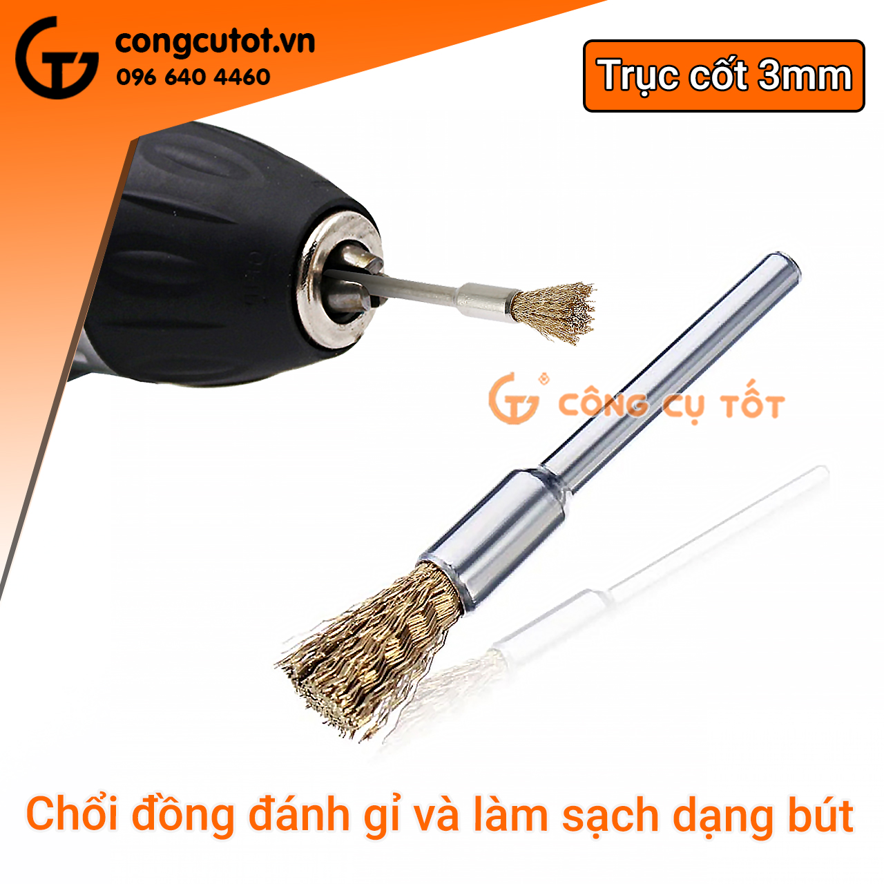 Chổi đánh gỉ - chổi đánh rỉ trục 3mm