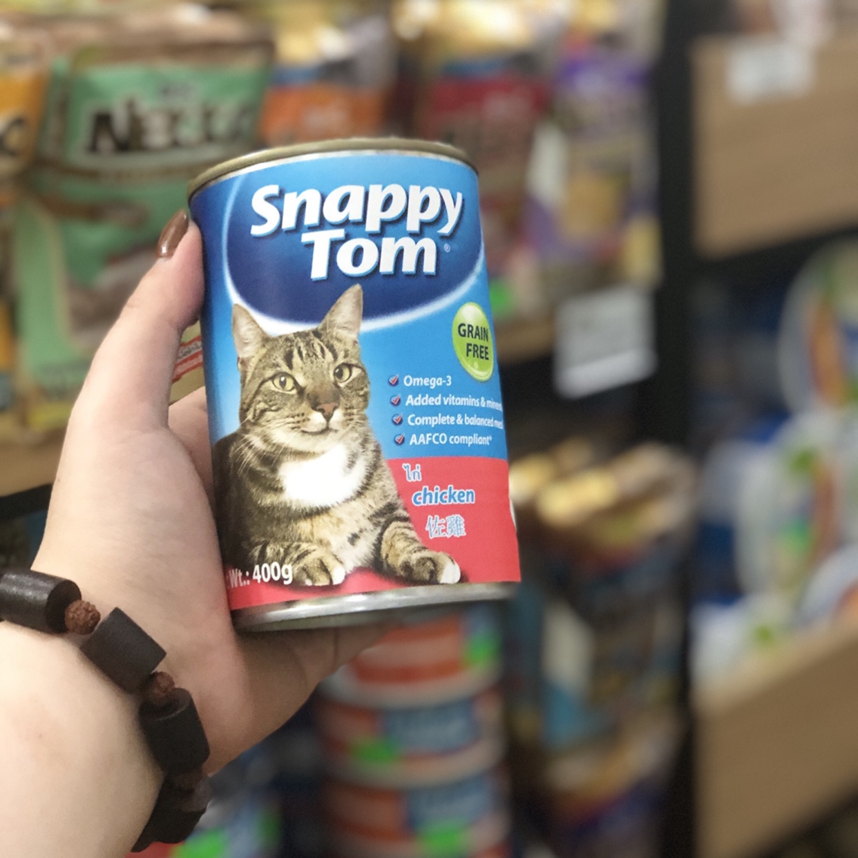 Pate cho mèo lon 400g- pate lon snappy tom