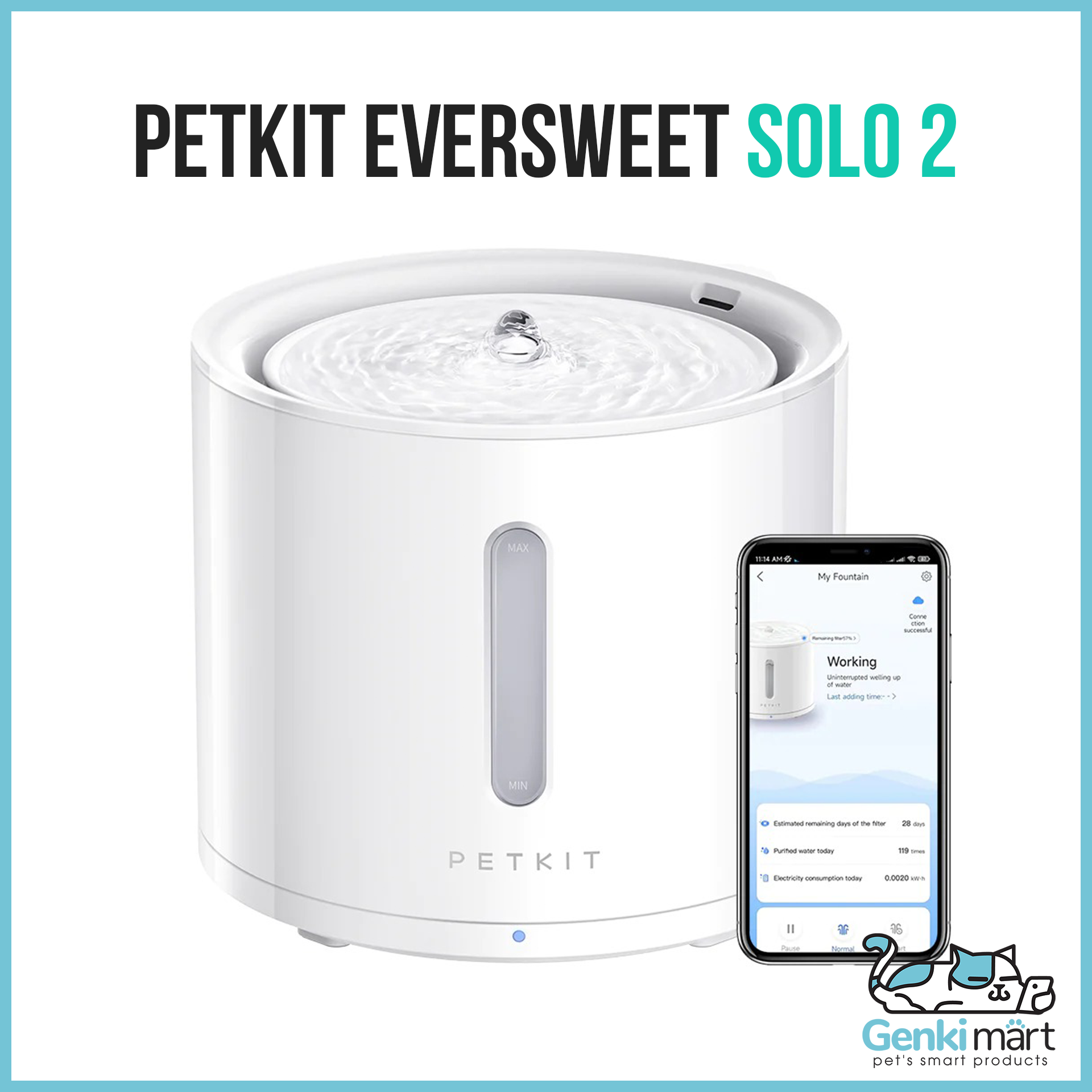Máy lọc nước Petkit Eversweet Solo 2 (Thế hệ mới nhất)