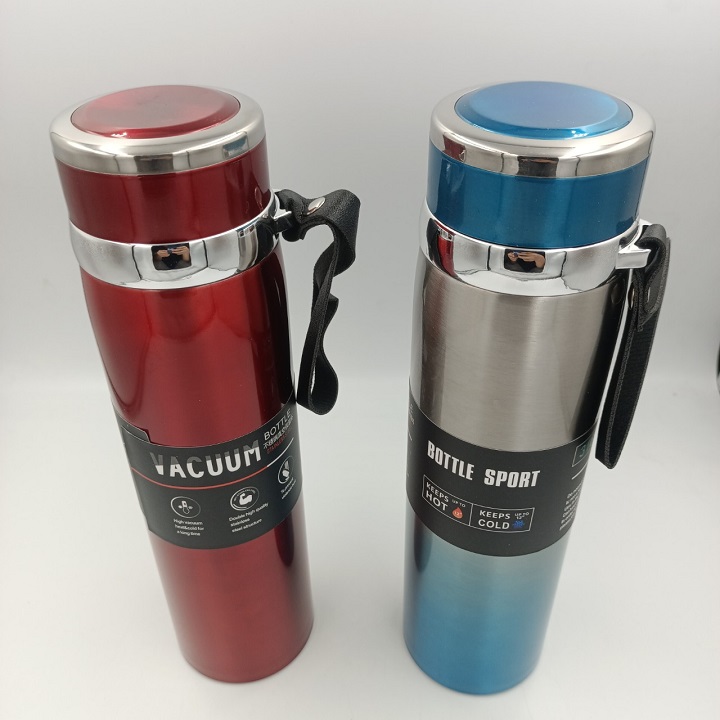 Bình giữ nhiệt inox1000ml cao cấp có dây xách