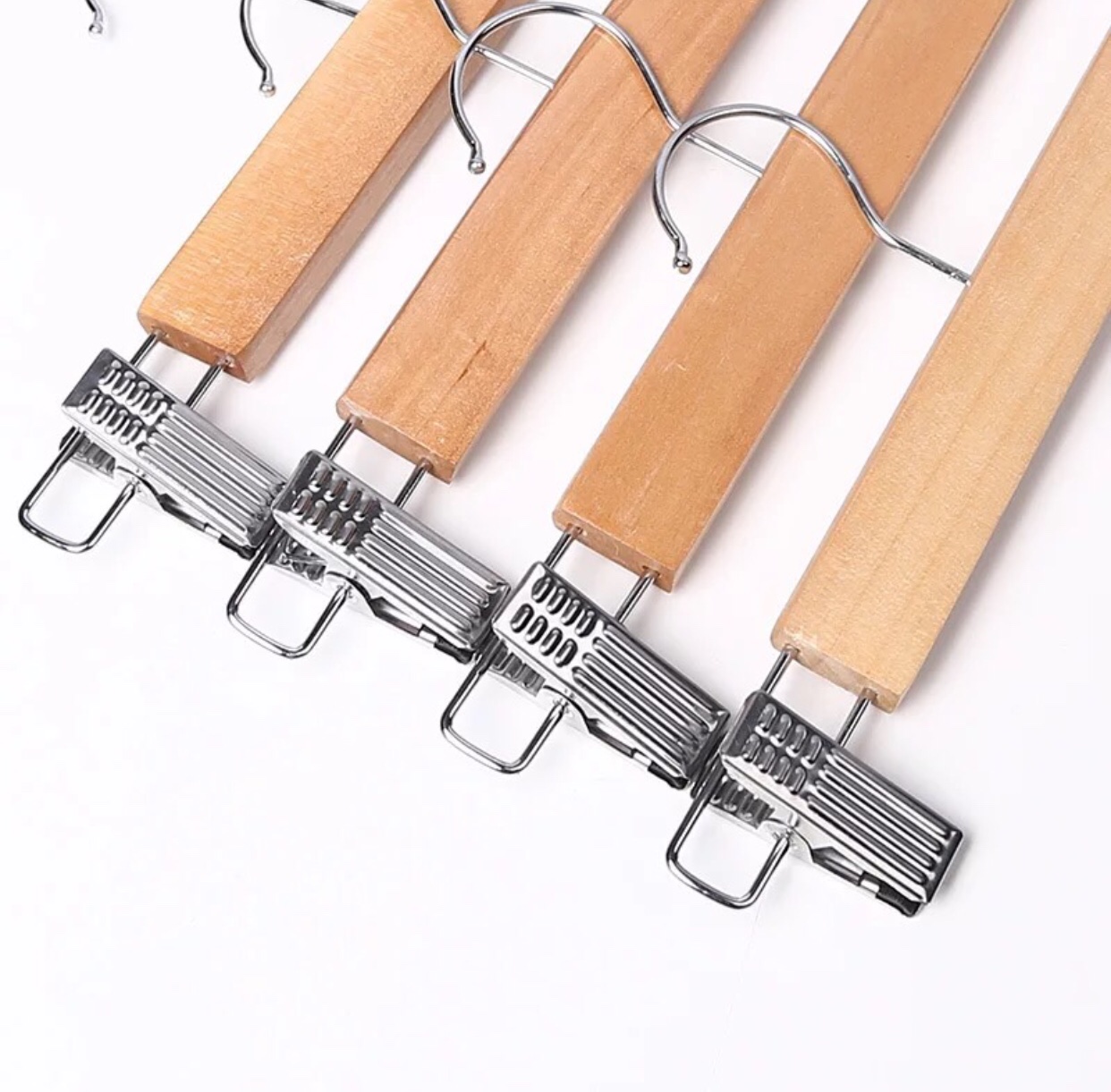 Móc Kẹp Váy Quần, Kẹp Gỗ Thường 30cm ( Bộ 10 móc )